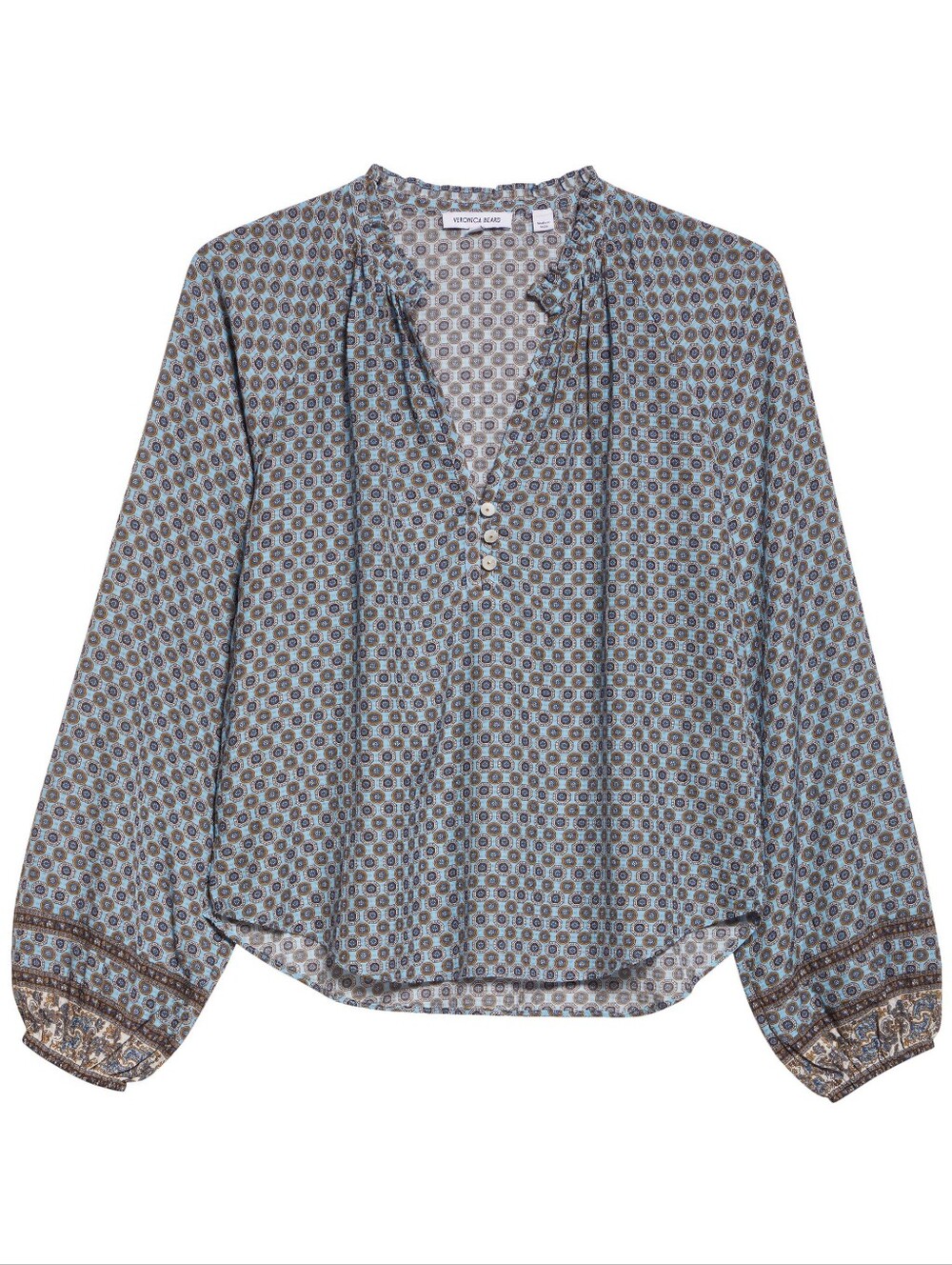 Veronica Beard Linds Split Neck Top Size 6